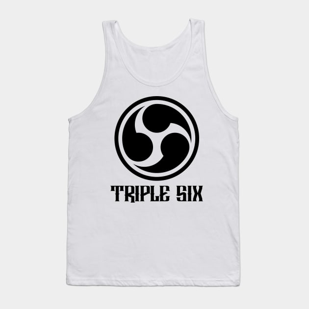 666 Triple Six + Font (black) Tank Top by Mystic-Land